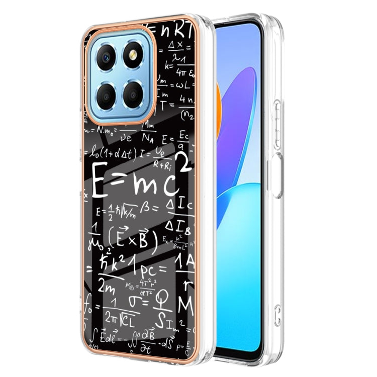 For Honor X8 5G / X6 4G Electroplating Marble Dual-side IMD Phone Case(Equation) - Honor Cases by PMC TechLife | Online Shopping South Africa | PMC TechLife | Buy Now Pay Later Mobicred