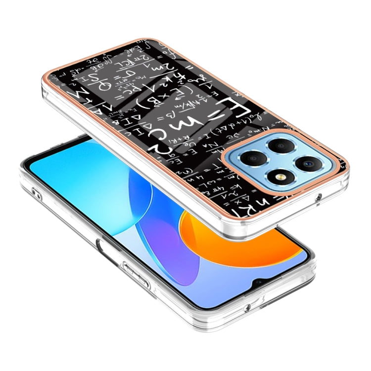 For Honor X8 5G / X6 4G Electroplating Marble Dual-side IMD Phone Case(Equation) - Honor Cases by PMC TechLife | Online Shopping South Africa | PMC TechLife | Buy Now Pay Later Mobicred