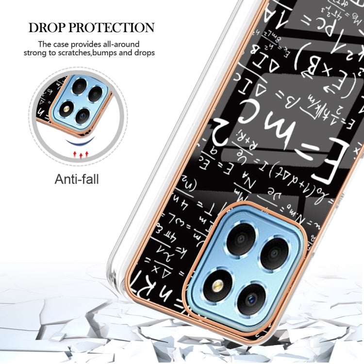 For Honor X8 5G / X6 4G Electroplating Marble Dual-side IMD Phone Case(Equation) - Honor Cases by PMC TechLife | Online Shopping South Africa | PMC TechLife | Buy Now Pay Later Mobicred