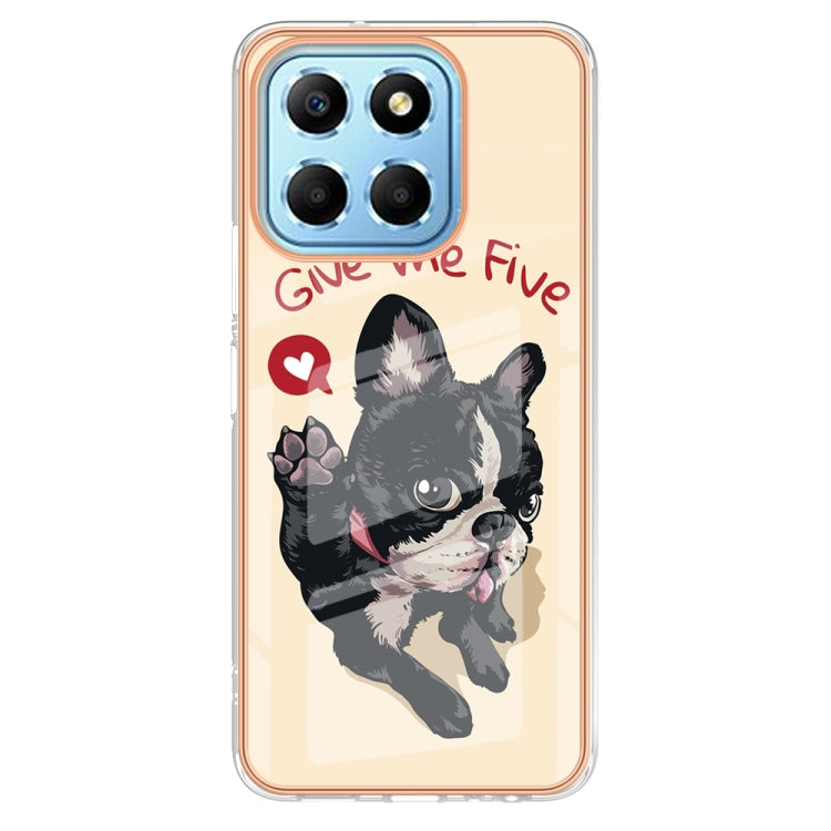 For Honor X8 5G / X6 4G Electroplating Marble Dual-side IMD Phone Case(Lucky Dog) - Honor Cases by PMC Jewellery | Online Shopping South Africa | PMC Jewellery | Buy Now Pay Later Mobicred