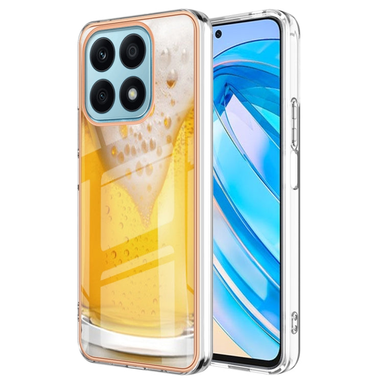 For Honor X8a Electroplating Marble Dual-side IMD Phone Case(Draft Beer) - Honor Cases by PMC TechLife | Online Shopping South Africa | PMC TechLife | Buy Now Pay Later Mobicred