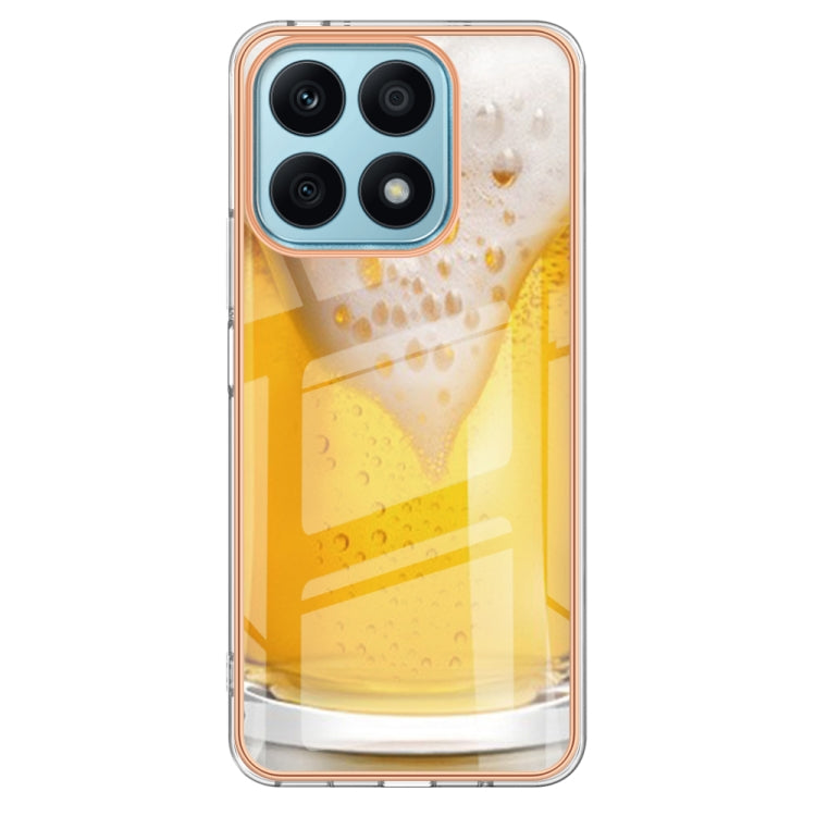 For Honor X8a Electroplating Marble Dual-side IMD Phone Case(Draft Beer) - Honor Cases by PMC TechLife | Online Shopping South Africa | PMC TechLife | Buy Now Pay Later Mobicred