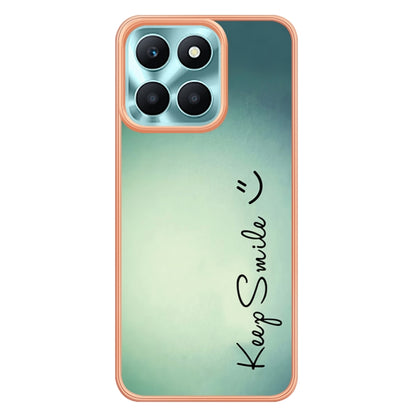 For Honor X6a Electroplating Marble Dual-side IMD Phone Case(Smile) - Honor Cases by PMC Jewellery | Online Shopping South Africa | PMC Jewellery | Buy Now Pay Later Mobicred