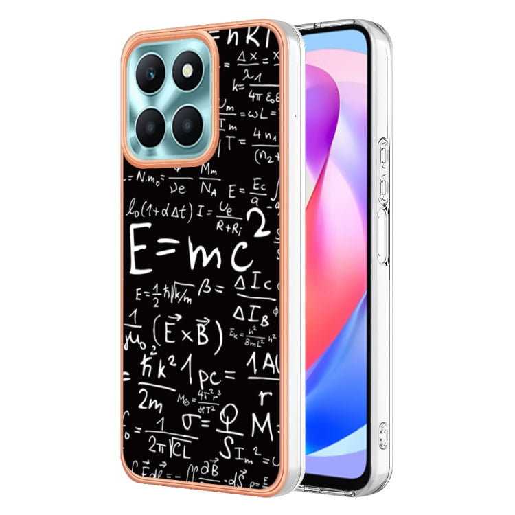 For Honor X6a Electroplating Marble Dual-side IMD Phone Case(Equation) - Honor Cases by PMC Jewellery | Online Shopping South Africa | PMC Jewellery | Buy Now Pay Later Mobicred