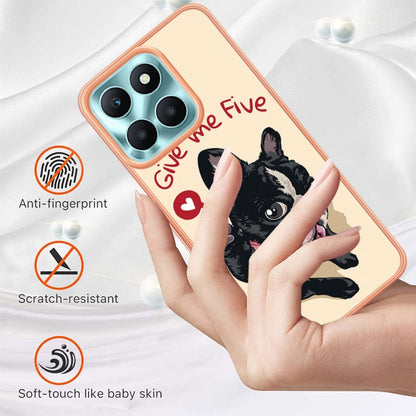 For Honor X6a Electroplating Marble Dual-side IMD Phone Case(Lucky Dog) - Honor Cases by PMC Jewellery | Online Shopping South Africa | PMC Jewellery | Buy Now Pay Later Mobicred