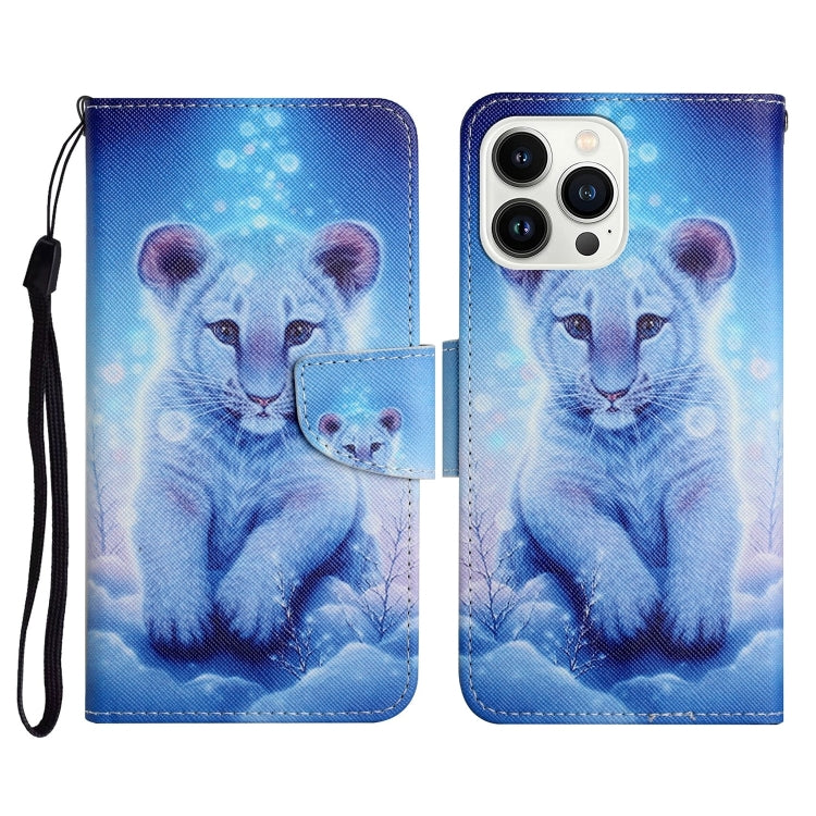 For iPhone 16 Pro 3D Colored Drawing Flip Leather Phone Case(Leopard) - iPhone 16 Pro Cases by PMC Jewellery | Online Shopping South Africa | PMC Jewellery | Buy Now Pay Later Mobicred