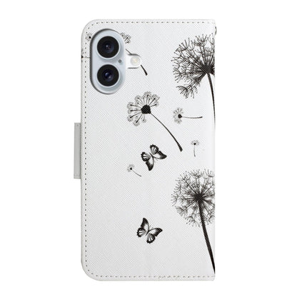 For iPhone 16 Plus 3D Colored Drawing Flip Leather Phone Case(Dandelions) - iPhone 16 Plus Cases by PMC Jewellery | Online Shopping South Africa | PMC Jewellery | Buy Now Pay Later Mobicred