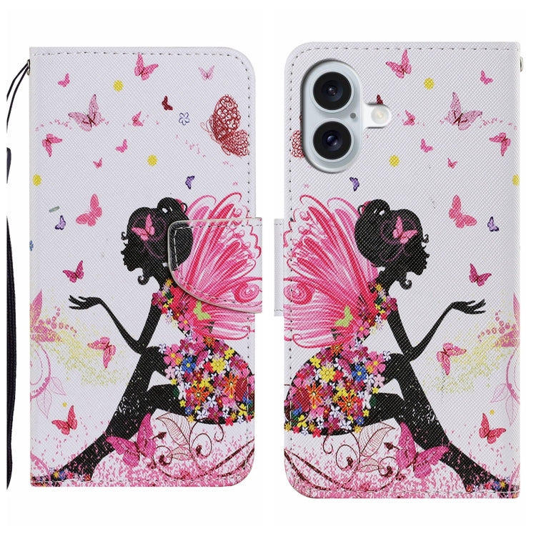 For iPhone 16 3D Colored Drawing Flip Leather Phone Case(Dance Girl) - iPhone 16 Cases by PMC Jewellery | Online Shopping South Africa | PMC Jewellery | Buy Now Pay Later Mobicred