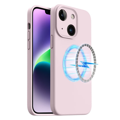 For iPhone 14 LK MagSafe Magnetic Silicone Phone Case(Pink) - iPhone 14 Cases by PMC Jewellery | Online Shopping South Africa | PMC Jewellery