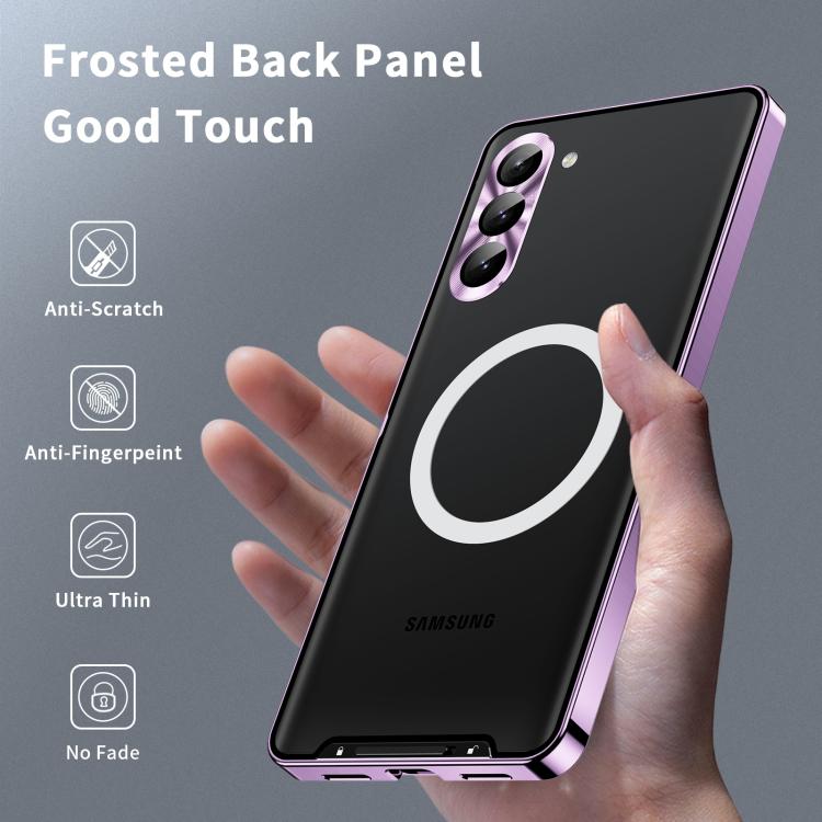 For Samsung Galaxy S25+ 5G MagSafe Magnetic Frosted Metal Phone Case(Purple) - Galaxy S25+ 5G Cases by PMC Jewellery | Online Shopping South Africa | PMC Jewellery | Buy Now Pay Later Mobicred