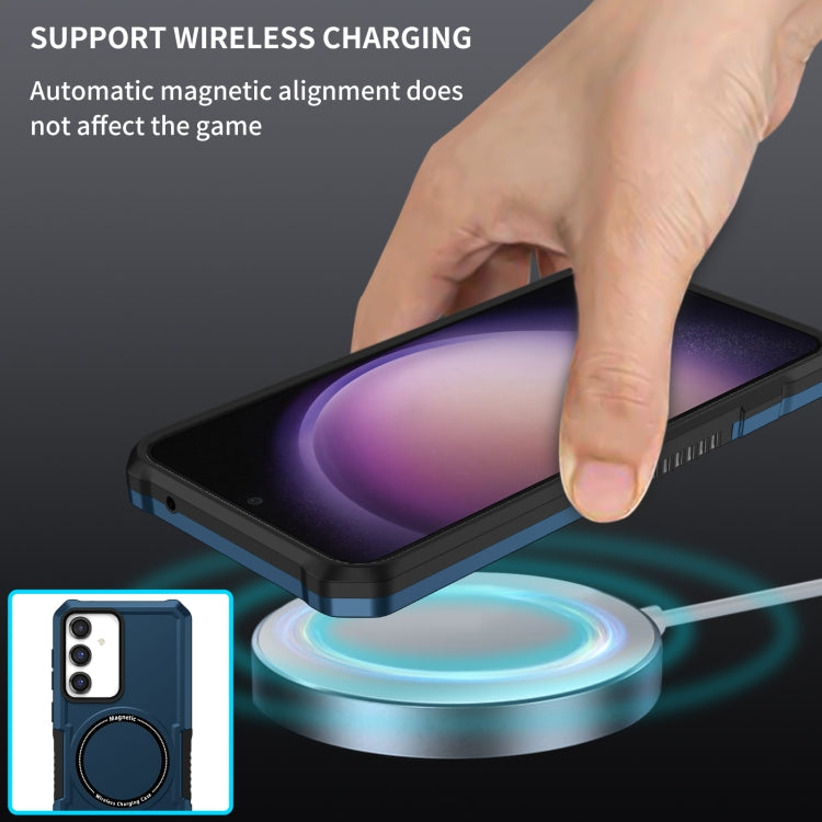For Samsung Galaxy S23 FE MagSafe Shockproof Armor Phone Case(Dark Blue) - Galaxy S23 5G Cases by PMC TechLife | Online Shopping South Africa | PMC TechLife