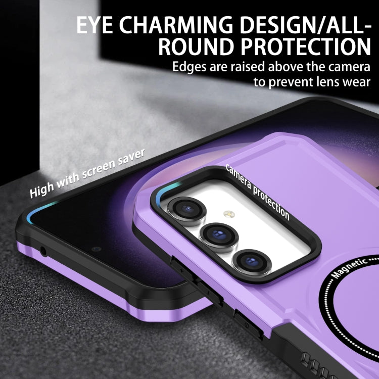 For Samsung Galaxy S23 FE MagSafe Shockproof Armor Phone Case(Purple) - Galaxy S23 5G Cases by PMC Jewellery | Online Shopping South Africa | PMC Jewellery