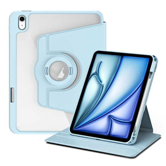 For iPad Air 11 2025 / 2024 Acrylic 360 Rotation Detachable Leather Tablet Case(Ice Blue) - iPad Air 11 2025 / 2024 Cases by PMC Jewellery | Online Shopping South Africa | PMC Jewellery | Buy Now Pay Later Mobicred