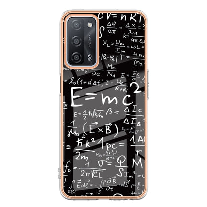 For OPPO A55 5G / A53s 5G / A54 4G Electroplating Marble Dual-side IMD Phone Case(Equation) - OPPO Cases by PMC Jewellery | Online Shopping South Africa | PMC Jewellery | Buy Now Pay Later Mobicred