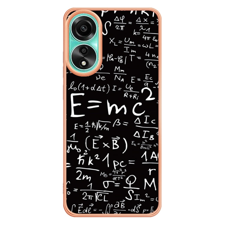 For OPPO A78 4G Electroplating Marble Dual-side IMD Phone Case(Equation) - OPPO Cases by PMC Jewellery | Online Shopping South Africa | PMC Jewellery | Buy Now Pay Later Mobicred