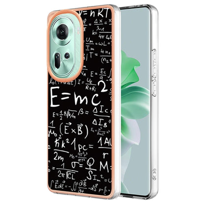For OPPO Reno11 5G Global Electroplating Marble Dual-side IMD Phone Case(Equation) - Reno11 Cases by PMC Jewellery | Online Shopping South Africa | PMC Jewellery | Buy Now Pay Later Mobicred