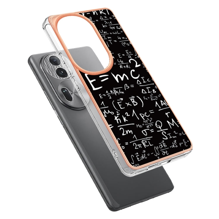 For OPPO Reno11 Pro 5G Global Electroplating Marble Dual-side IMD Phone Case(Equation) - Reno11 Pro Cases by PMC TechLife | Online Shopping South Africa | PMC TechLife | Buy Now Pay Later Mobicred