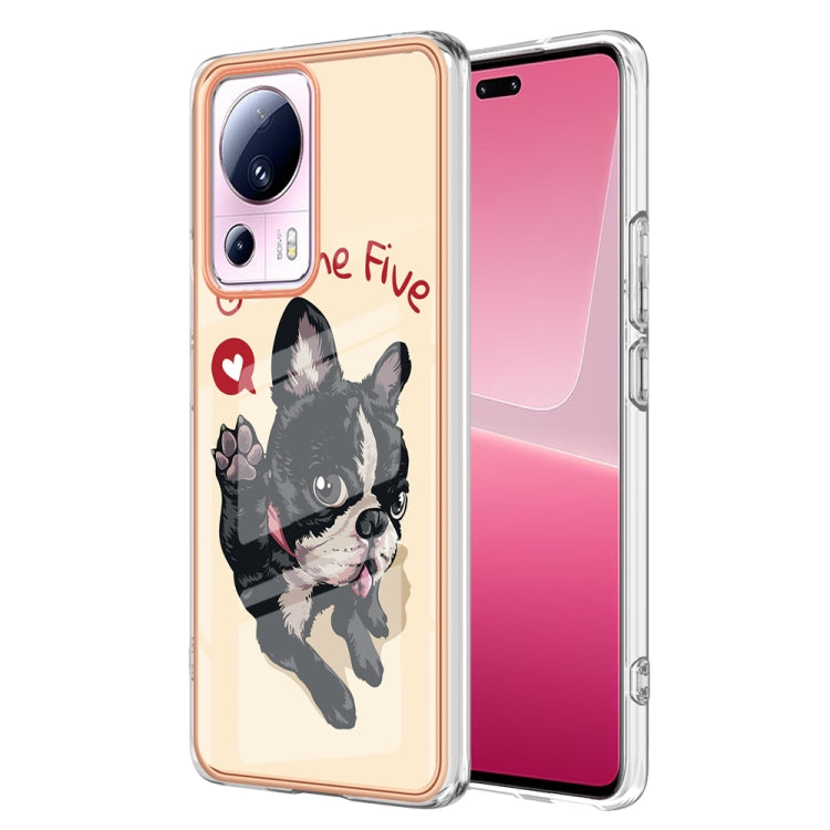 For Xiaomi 13 Lite 5G Electroplating Marble Dual-side IMD Phone Case(Lucky Dog) - 13 Lite Cases by PMC Jewellery | Online Shopping South Africa | PMC Jewellery | Buy Now Pay Later Mobicred