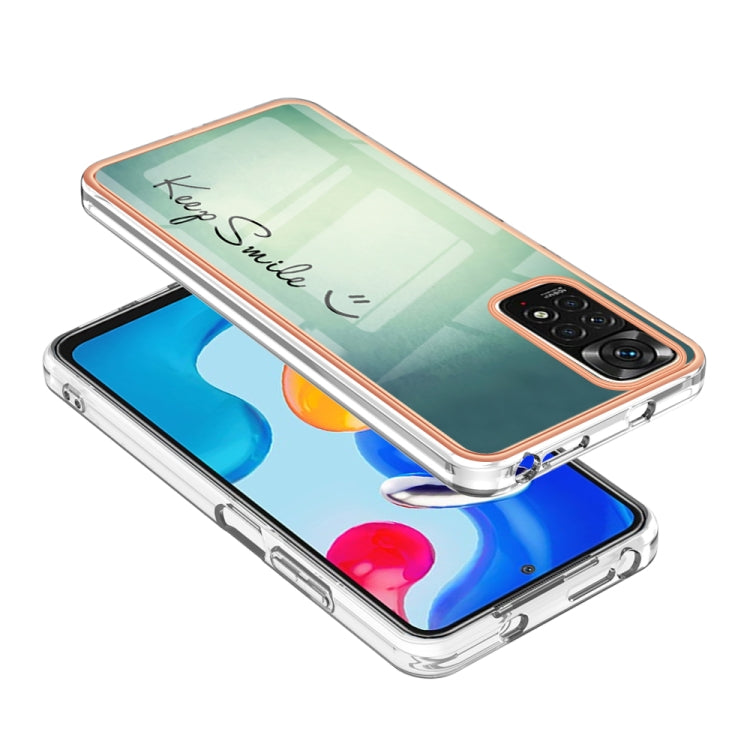 For Xiaomi Redmi Note 11s / Note 11 4G Electroplating Marble Dual-side IMD Phone Case(Smile) - Xiaomi Cases by PMC Jewellery | Online Shopping South Africa | PMC Jewellery | Buy Now Pay Later Mobicred