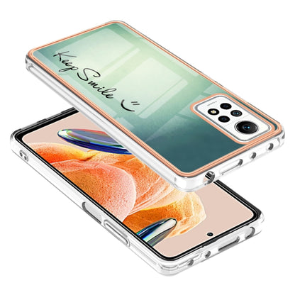 For Xiaomi Redmi Note 12 Pro 4G Global Electroplating Marble Dual-side IMD Phone Case(Smile) - Xiaomi Cases by PMC Jewellery | Online Shopping South Africa | PMC Jewellery | Buy Now Pay Later Mobicred