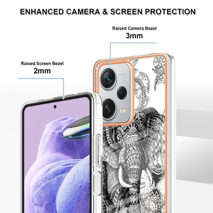 For Xiaomi Redmi Note 12 Pro+ Global Electroplating Marble Dual-side IMD Phone Case(Totem Elephant) - Xiaomi Cases by PMC Jewellery | Online Shopping South Africa | PMC Jewellery | Buy Now Pay Later Mobicred