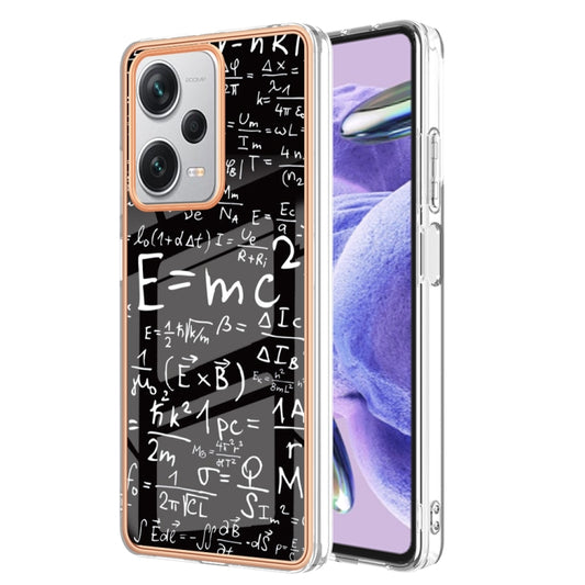 For Xiaomi Redmi Note 12 Pro+ Global Electroplating Marble Dual-side IMD Phone Case(Equation) - Xiaomi Cases by PMC Jewellery | Online Shopping South Africa | PMC Jewellery | Buy Now Pay Later Mobicred