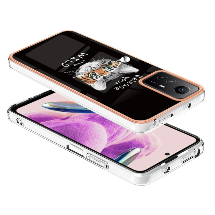 Xiaomi Redmi Note 12S 4G Electroplating Marble Dual-side IMD Phone Case(Natural Growth) - Xiaomi Cases by PMC TechLife | Online Shopping South Africa | PMC TechLife | Buy Now Pay Later Mobicred
