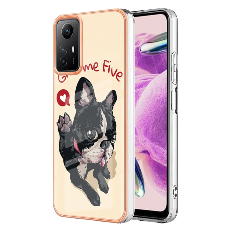 Xiaomi Redmi Note 12S 4G Electroplating Marble Dual-side IMD Phone Case(Lucky Dog) - Xiaomi Cases by PMC Jewellery | Online Shopping South Africa | PMC Jewellery | Buy Now Pay Later Mobicred