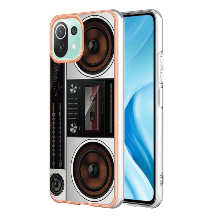 For Xiaomi 11 Lite Electroplating Marble Dual-side IMD Phone Case(Retro Radio) - Xiaomi Cases by PMC Jewellery | Online Shopping South Africa | PMC Jewellery | Buy Now Pay Later Mobicred