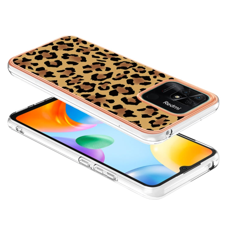 For Xiaomi Redmi 10C Electroplating Marble Dual-side IMD Phone Case(Leopard Print) - Xiaomi Cases by PMC Jewellery | Online Shopping South Africa | PMC Jewellery | Buy Now Pay Later Mobicred