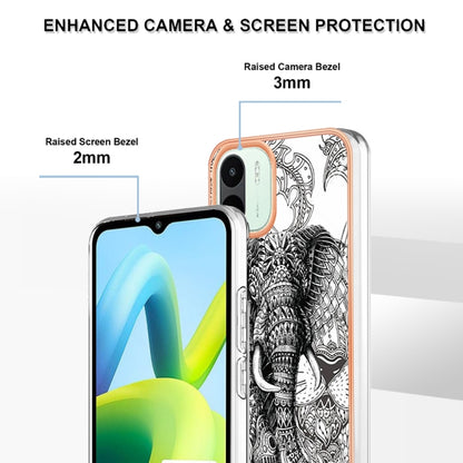 For Xiaomi Redmi A1 Electroplating Marble Dual-side IMD Phone Case(Totem Elephant) - Xiaomi Cases by PMC Jewellery | Online Shopping South Africa | PMC Jewellery | Buy Now Pay Later Mobicred