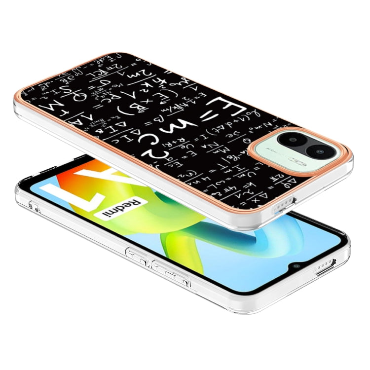 For Xiaomi Redmi A1 Electroplating Marble Dual-side IMD Phone Case(Equation) - Xiaomi Cases by PMC TechLife | Online Shopping South Africa | PMC TechLife | Buy Now Pay Later Mobicred