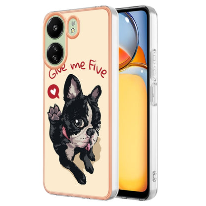 For Xiaomi Redmi 13C 4G Electroplating Marble Dual-side IMD Phone Case(Lucky Dog) - 13C Cases by PMC Jewellery | Online Shopping South Africa | PMC Jewellery | Buy Now Pay Later Mobicred