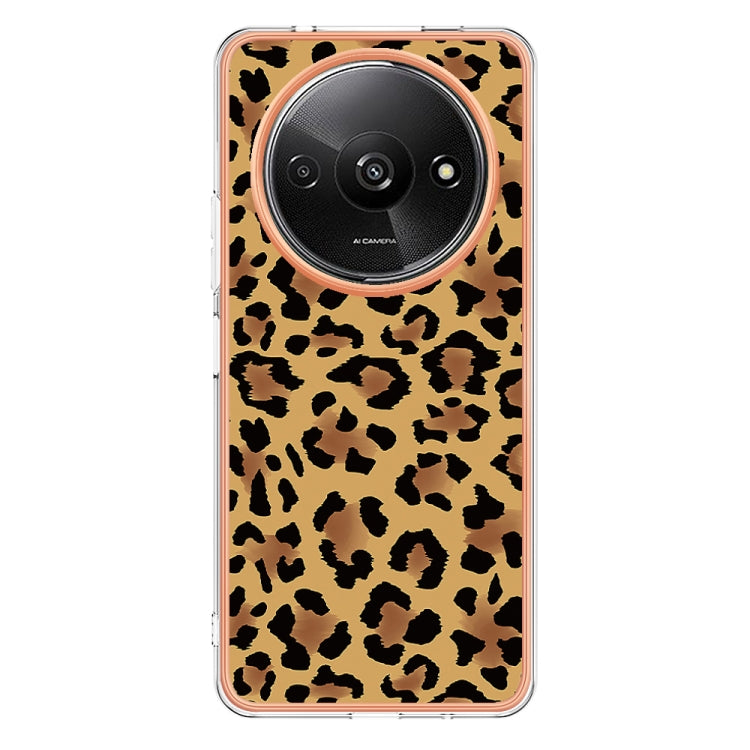 For Xiaomi Redmi A3 Electroplating Marble Dual-side IMD Phone Case(Leopard Print) - Xiaomi Cases by PMC Jewellery | Online Shopping South Africa | PMC Jewellery | Buy Now Pay Later Mobicred