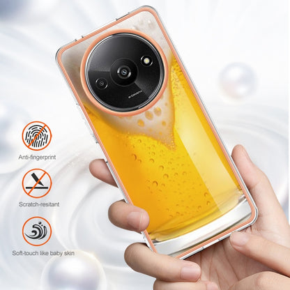 For Xiaomi Redmi A3 Electroplating Marble Dual-side IMD Phone Case(Draft Beer) - Xiaomi Cases by PMC Jewellery | Online Shopping South Africa | PMC Jewellery | Buy Now Pay Later Mobicred