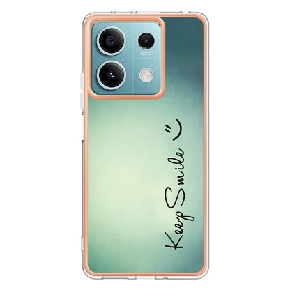 For Xiaomi Redmi Note 13 5G Electroplating Marble Dual-side IMD Phone Case(Smile) - Note 13 Cases by PMC Jewellery | Online Shopping South Africa | PMC Jewellery | Buy Now Pay Later Mobicred