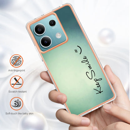 For Xiaomi Redmi Note 13 5G Electroplating Marble Dual-side IMD Phone Case(Smile) - Note 13 Cases by PMC Jewellery | Online Shopping South Africa | PMC Jewellery | Buy Now Pay Later Mobicred