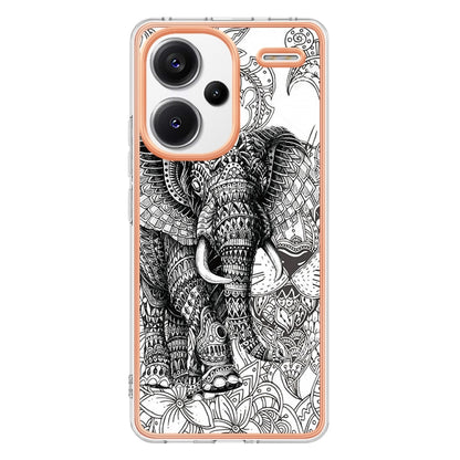 For Xiaomi Redmi Note 13 Pro+ 5G Electroplating Marble Dual-side IMD Phone Case(Totem Elephant) - Note 13 Pro+ Cases by PMC Jewellery | Online Shopping South Africa | PMC Jewellery | Buy Now Pay Later Mobicred