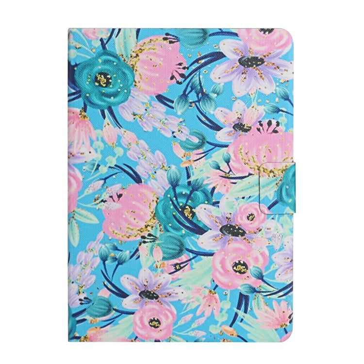 For Amazon Kindle Fire Max 11 Colored Drawing Flower Smart Leather Tablet Case(Pink Flower) - Amazon by PMC TechLife | Online Shopping South Africa | PMC TechLife | Buy Now Pay Later Mobicred