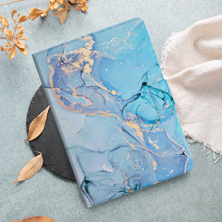 For Amazon Kindle Fire Max 11 Colored Drawing Marble Smart Leather Tablet Case(Blue Marble) - Amazon by PMC TechLife | Online Shopping South Africa | PMC TechLife | Buy Now Pay Later Mobicred