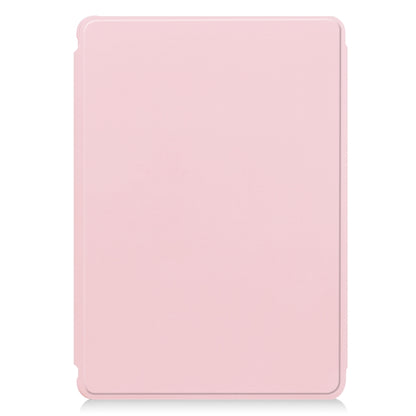 For Samsung Galaxy Tab S9 360 Rotation Transparent Smart Leather Case with Keyboard(Pink) - Galaxy Tab S9 Cases by PMC Jewellery | Online Shopping South Africa | PMC Jewellery | Buy Now Pay Later Mobicred