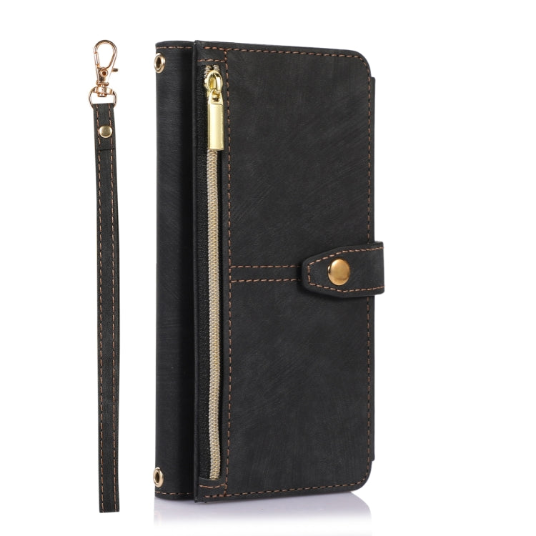 For Google Pixel 7a Dream 9-Card Wallet Zipper Bag Leather Phone Case(Black) - Google Cases by PMC Jewellery | Online Shopping South Africa | PMC Jewellery | Buy Now Pay Later Mobicred