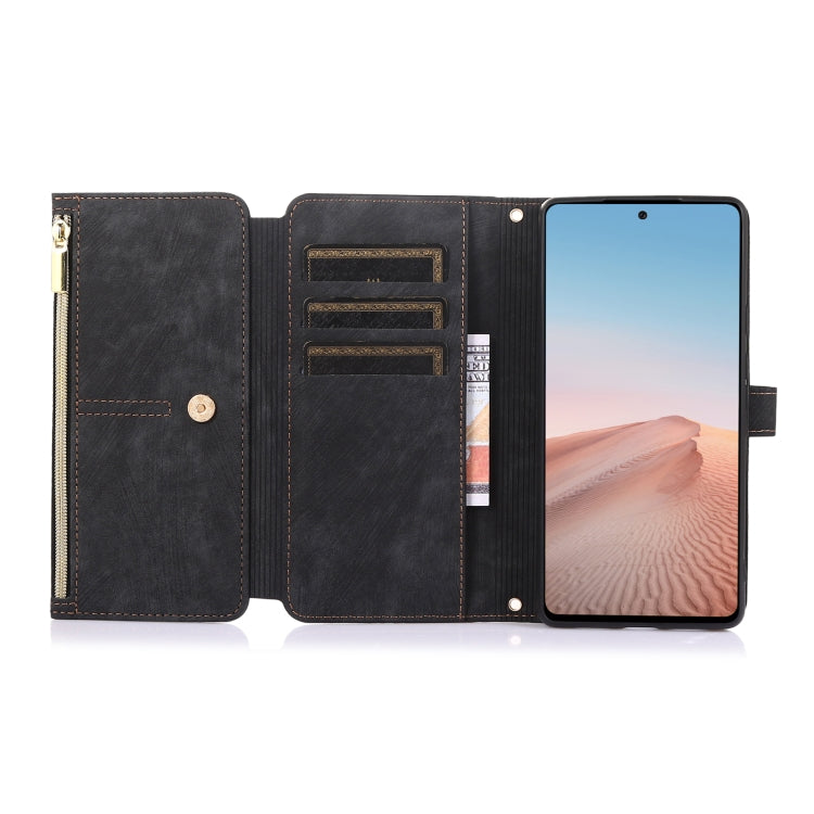 For Google Pixel 6 Dream 9-Card Wallet Zipper Bag Leather Phone Case(Black) - Google Cases by PMC Jewellery | Online Shopping South Africa | PMC Jewellery | Buy Now Pay Later Mobicred