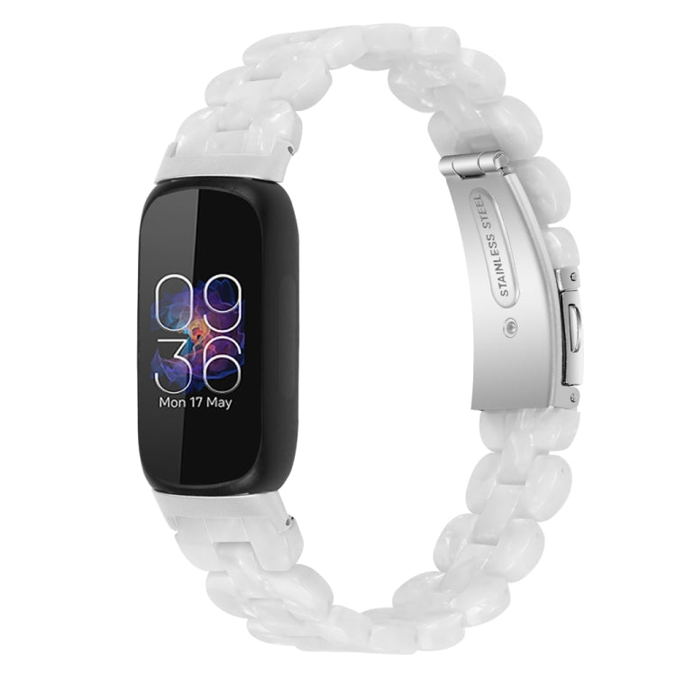 For Fitbit Inspire 3 Oval Resin Replacement Watch Band(White) - Watch Bands by PMc TechLife | Online Shopping South Africa | PMc TechLife | Buy Now Pay Later Mobicred
