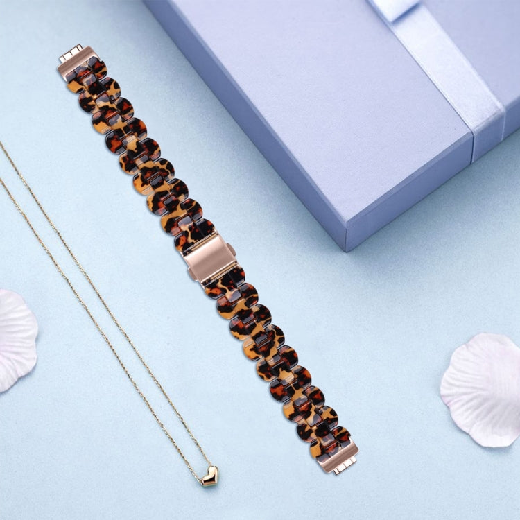 For Fitbit Inspire 3 Oval Resin Replacement Watch Band(Leopard) - Watch Bands by PMc TechLife | Online Shopping South Africa | PMc TechLife | Buy Now Pay Later Mobicred