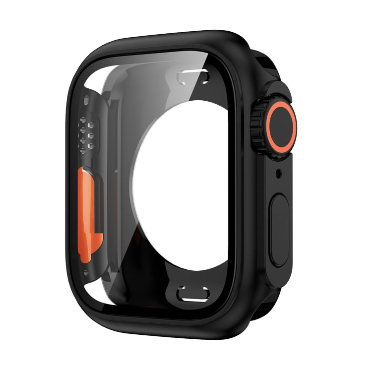 For Apple Watch Series 6 / 5 / 4 / SE 44mm Change to Ultra 49mm All-Inclusive Film Hybrid PC Watch Case(Black) - Watch Cases by PMC Jewellery | Online Shopping South Africa | PMC Jewellery | Buy Now Pay Later Mobicred