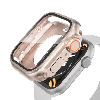 For Apple Watch Series 6 / 5 / 4 / SE 40mm Change to Ultra 49mm Waterproof All-Inclusive Film Hybrid PC Watch Case(Rose Gold) - Watch Cases by PMC Jewellery | Online Shopping South Africa | PMC Jewellery | Buy Now Pay Later Mobicred