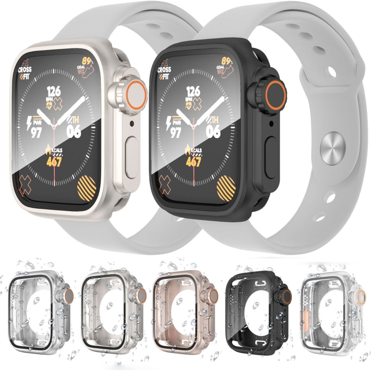 For Apple Watch Series 6 / 5 / 4 / SE 44mm Change to Ultra 49mm Waterproof All-Inclusive Film Hybrid PC Watch Case(Starlight Silver) - Watch Cases by PMC Jewellery | Online Shopping South Africa | PMC Jewellery | Buy Now Pay Later Mobicred