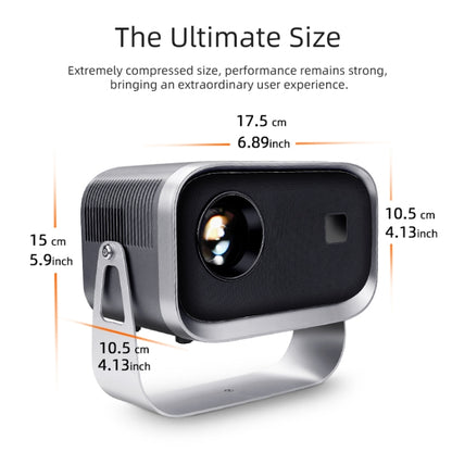 AUN A003 1280x720P 150 Lumens Same Screen Version Portable Home Theater LED HD Digital Projector, UK Plug(Grey) - LED Projector by AUN | Online Shopping South Africa | PMC Jewellery | Buy Now Pay Later Mobicred