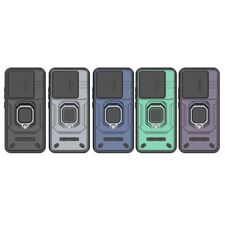 For Xiaomi 14 Sliding Camshield TPU + PC Shockproof Phone Case with Holder(Purple) - 14 Cases by PMC TechLife | Online Shopping South Africa | PMC TechLife